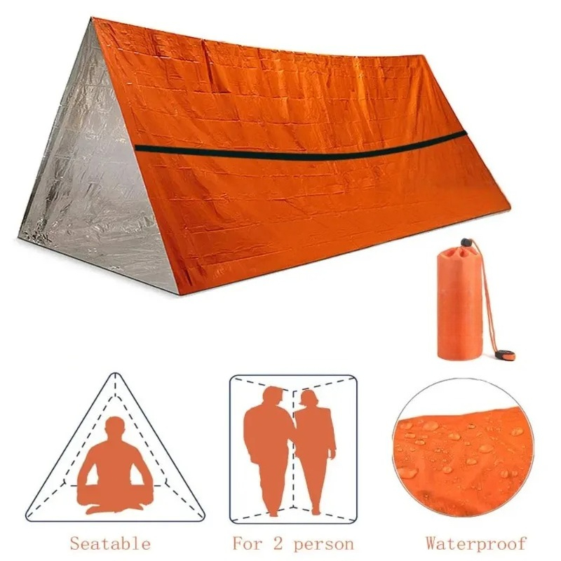 Emergency Mylar Tent - 2 Person Emergency Shelter Survival Tent