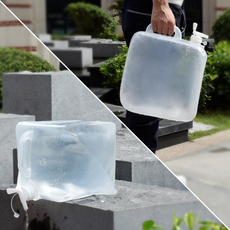 Water Bag Collapsible - 1Pc 5L Plastic Empty Collapsible Water