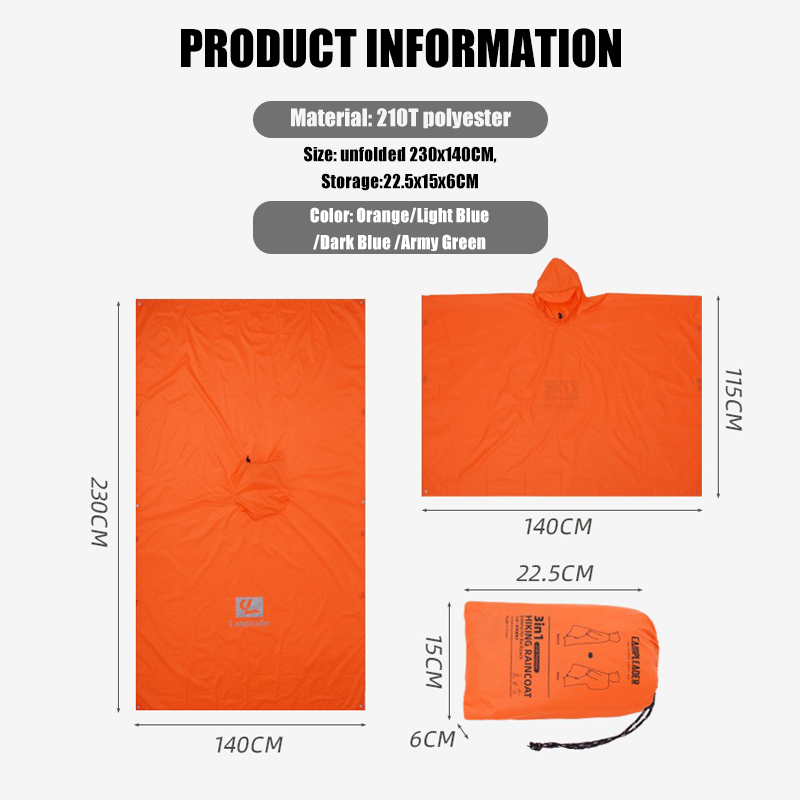 3-in-1 Multi-Functional Lightw - đánh giá và giá Emergency Poncho Rain