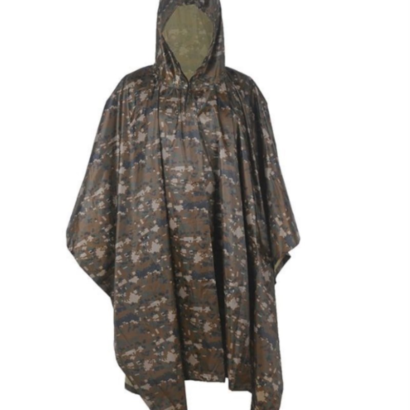 PVC/PU Camouflage Tactical Rai - đánh giá và giá Emergency Poncho Rain
