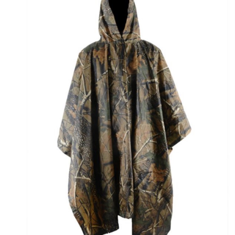 PVC/PU Camouflage Tactical Rai - đánh giá và giá Emergency Poncho Rain