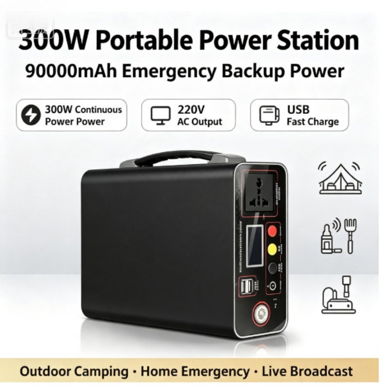 Portable Power Plant 300W 220V - đánh giá và giá Solar Emergency Charger