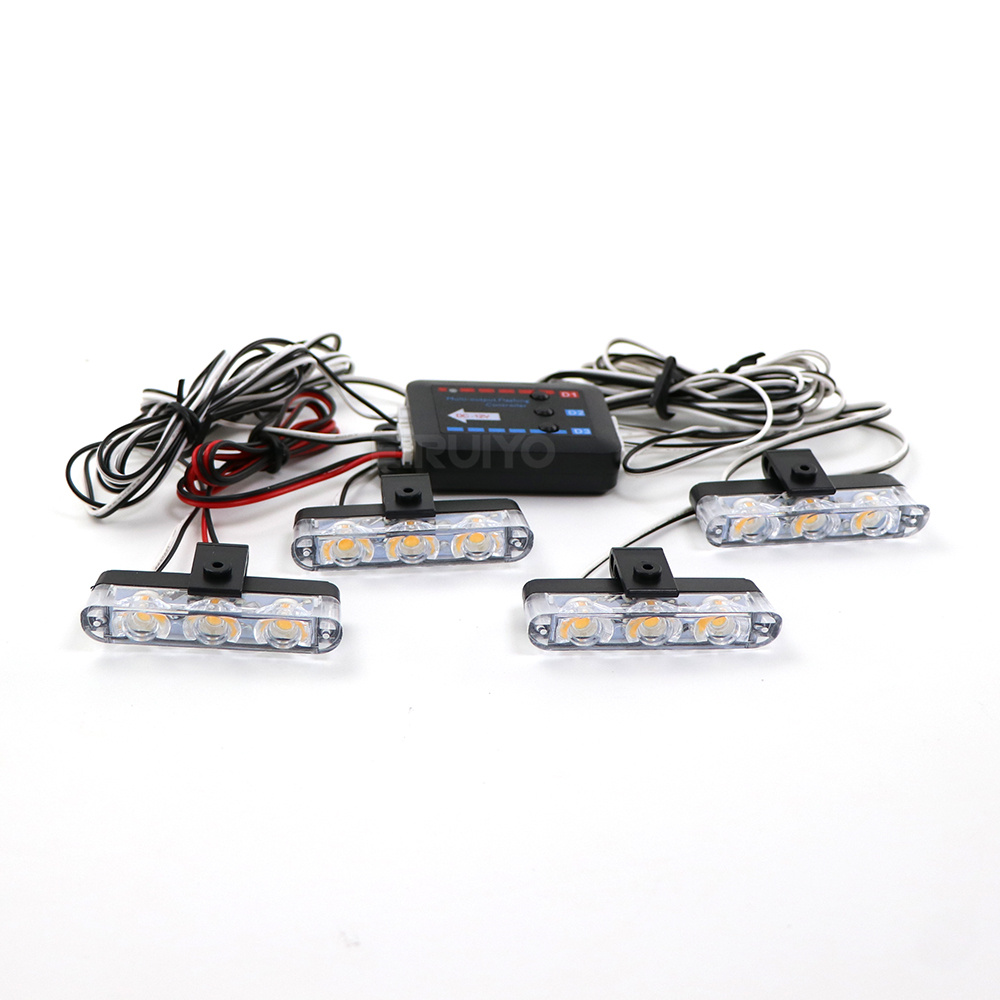 4x 3 LED Grill Car LED Strobe  - đánh giá và giá Sos Light Strobe